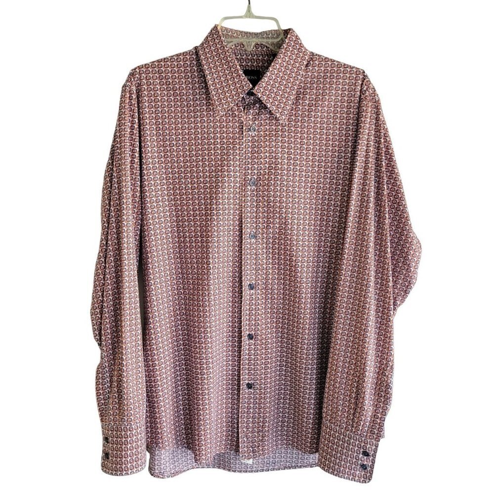 BOSS Long Sleeve Button Down Shirt Slim Fit Size L - Picture 2 of 12
